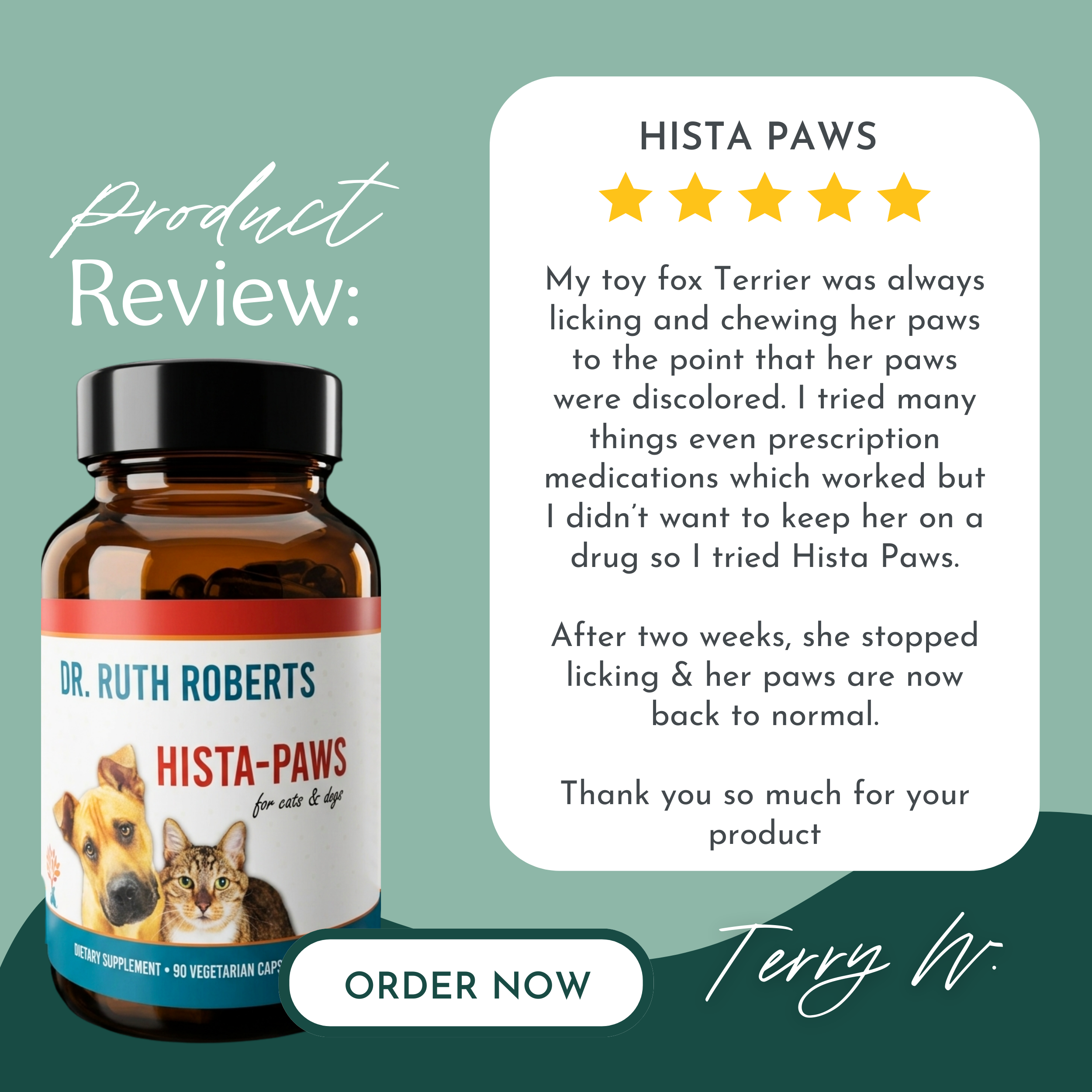 PRE-ORDER Hista Paws with Quercetin for Dogs and Cats